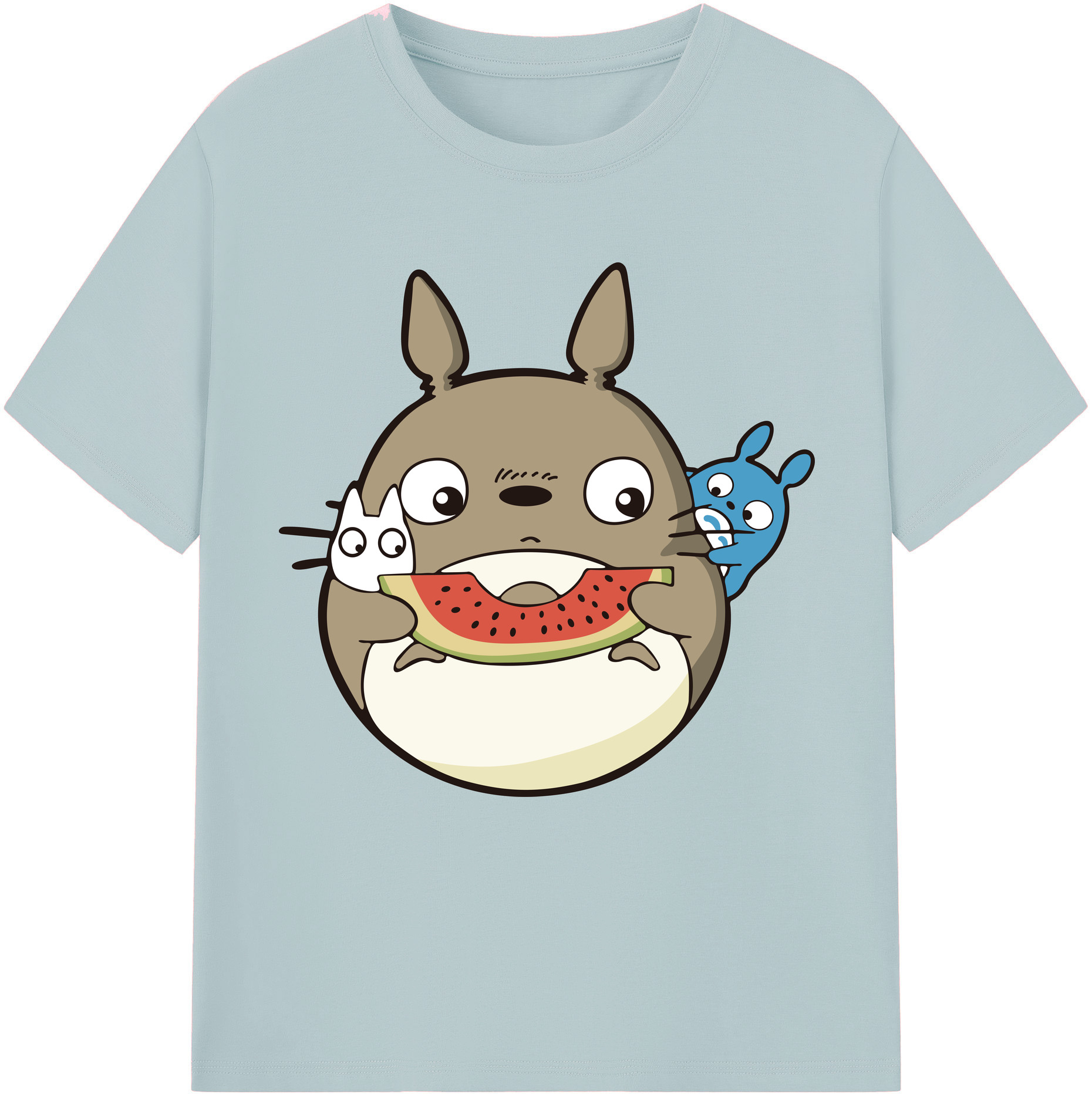 （画像用） となりのトトロ 草壁メイ 草壁サツキ My Neighbor Totoro Satsuki Kusakabe Mei Kusakabe 綿100％半袖Tシャツ（フロントプリント）